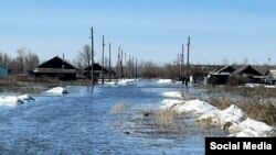 Наводнение в Северо-Любинском в Омской области