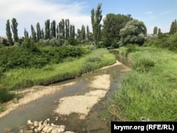 Пересихаюча річка Біюк-Карасу поблизу Білогірська. Крим, архівне фото