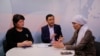 Kazakhstan - AzattyqLive speakers: Akmaral Basirova (on the left), a journalist Kassym Amanzhol and citizen activist, journalist Saule Abildakhanqyzy. Almaty, 08 February 2019