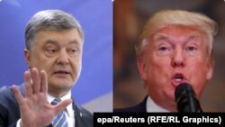 Президент України Петро Порошенко (л) і президент США Дональд Трамп (комбіноване фото)