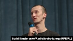 Олександр Кольченко на спільній пресконференції з Олегом Сенцовим у Києві, 10 вересня 2019 року