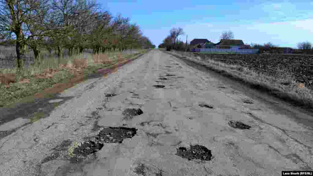 Дорога на виїзді з Тімірязєвому в бік залізничної станції