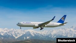 Air Astana ұшағы. Көрнекі сурет. 